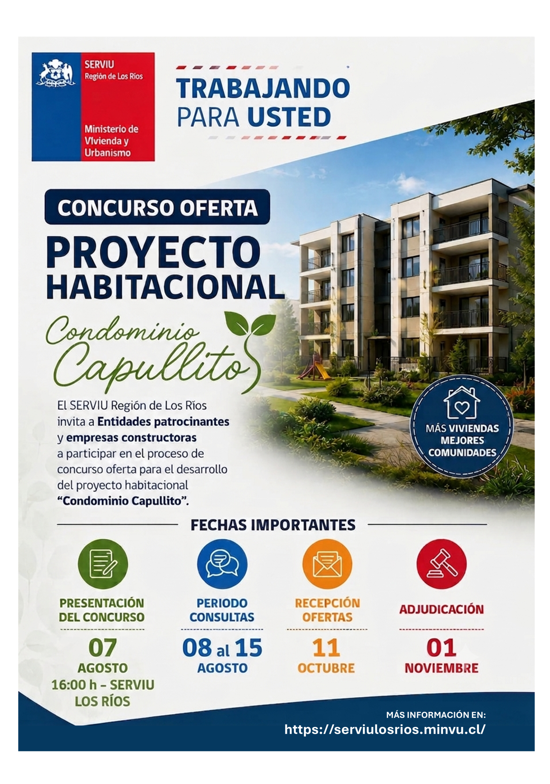 Afiche Oficial Concurso Condominio Capullito SERVIU
